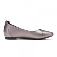 红蜻蜓 女鞋秋季新款真皮休闲浅口平底女鞋职场单鞋皮鞋