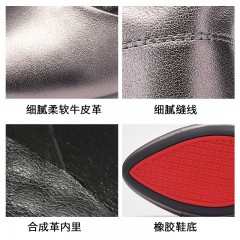 红蜻蜓 女鞋秋季新款真皮休闲浅口平底女鞋职场单鞋皮鞋