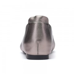 红蜻蜓 女鞋秋季新款真皮休闲浅口平底女鞋职场单鞋皮鞋