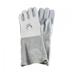 威特仕 电焊柔软牛皮工业耐高温飞溅隔热防烫耐磨加厚劳保焊工手套10-2850