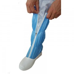 谋福 防静电硬底高筒靴 PVC长筒靴 防尘鞋 防护靴 连体服配套 5mm