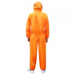 谋福 多功能连体防护服防尘服防飞溅防雨服 防雨防水劳保雨衣 粉