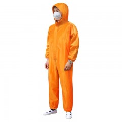 谋福 多功能连体防护服防尘服防飞溅防雨服 防雨防水劳保雨衣 粉