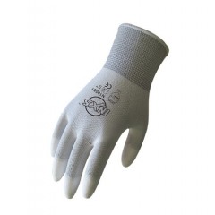 赛立特 手套防滑手套 劳保手套 针织手套PU树脂 尼龙PU涂指手套白 N105511