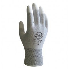 赛立特 手套防滑手套 劳保手套 针织手套PU树脂 尼龙PU涂指手套白 N105511