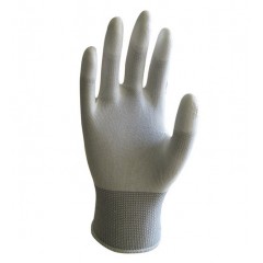 赛立特 手套防滑手套 劳保手套 针织手套PU树脂 尼龙PU涂指手套白 N105511