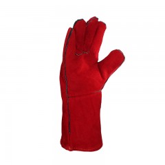 代尔塔 205515防护手套电焊工手套隔热耐磨牛皮焊接防火阻燃手套