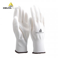 代尔塔 201704手套 精细机械电子操作手套 防滑耐磨PU涂层针织手套