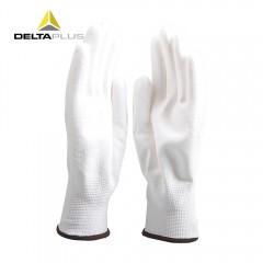 代尔塔 201704手套 精细机械电子操作手套 防滑耐磨PU涂层针织手套