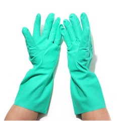 Ansell/安思尔  加厚防滑防水耐酸碱溶剂防化防油工业劳保橡胶手套37-176