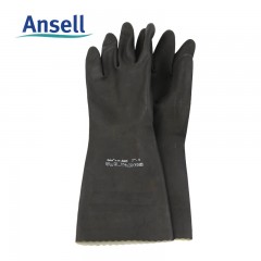 Ansell/安思尔 加厚防滑耐油耐磨耐酸碱工业橡胶手套化学防护手套防水 87-950