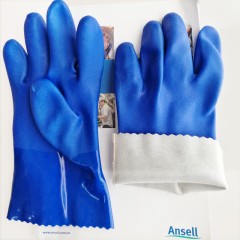 Ansell/安思尔 抓螃蟹手套杀鱼手套防刺防水防滑防油防酸加厚耐磨劳保手套14-662