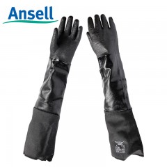 Ansell/安思尔  19-024 19-026 氯丁橡胶手套防化劳保工业耐高温加长加厚