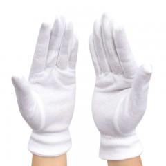 谋福 礼仪白三筋白手套 阅兵执勤演出手套 保安 开车礼宾手套 10