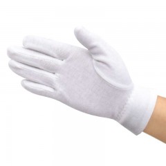 谋福 礼仪白三筋白手套 阅兵执勤演出手套 保安 开车礼宾手套 10