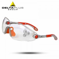 代尔塔 透明骑车工业劳保打磨防风沙灰粉尘雾紫外线护目镜防护眼镜 36561