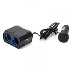 YAC 汽车点烟器一拖二带灯一分二 车载充电器 PZ-610