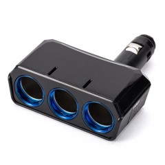 YAC 汽车点烟器一拖二带灯一分二 车载充电器 PZ-610