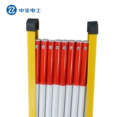 中宝 施工玻璃钢安全围栏可伸缩移动管状防护栏道路防护3米隔离栏