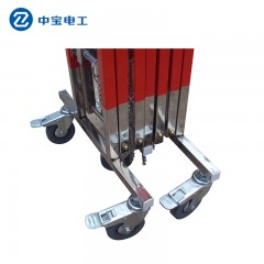 中宝 不锈钢伸缩围栏拱门型移动反光警示伸缩围栏1.1*2.6米可定制