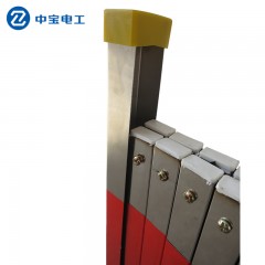 中宝 不锈钢可移动式片式伸缩围栏 反光警示安全围栏1.2*2.5米