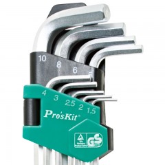 宝工 #39;skit  加长型球头内六角扳手组(9支组) HW-229BL