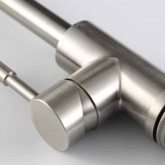 菲尔特 厨房龙头冷热水单把单孔304不锈钢环保无铅360度旋转防漏