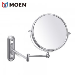 摩恩 全铜浴室化妆镜伸缩镜梳妆镜壁挂折叠镜子卫生间放大镜美容镜