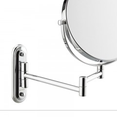 摩恩 全铜浴室化妆镜伸缩镜梳妆镜壁挂折叠镜子卫生间放大镜美容镜