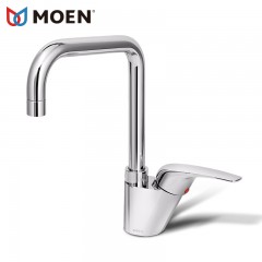 摩恩 厨房龙头冷热全铜单孔洗菜盆洗碗池水槽旋转万向水龙头 85210