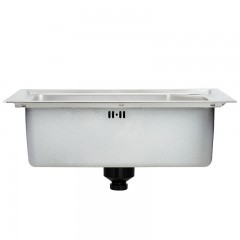 摩恩 水槽单槽厨房洗菜盆304不锈钢洗碗池加厚菜盆水槽套餐 22173