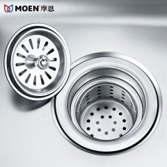 摩恩 厨房水槽304不锈钢大单槽套餐加厚洗菜盆台下洗碗池 28001SL