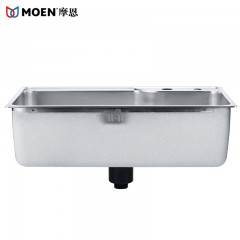 摩恩 厨房水槽304不锈钢大单槽套餐加厚洗菜盆台下洗碗池 28001SL