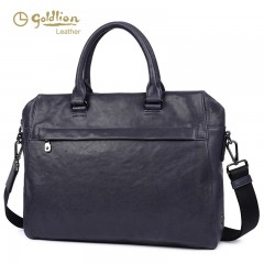 金利来 男包真皮商务包大容量横款青年手提包斜跨包