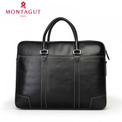 梦特娇 手提包男真皮商务休闲单肩斜挎包