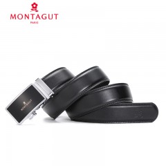 梦特娇 自动扣皮带男士商务简约板扣裤带青年时尚休闲腰带10031