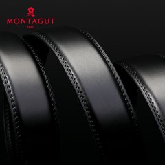 梦特娇 自动扣皮带男士商务简约板扣裤带青年时尚休闲腰带10031