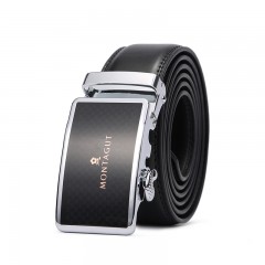 梦特娇 自动扣皮带男士商务简约板扣裤带青年时尚休闲腰带10031