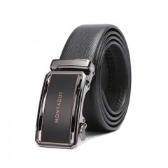 梦特娇 男士皮带新款商务简约自动扣腰带青年休闲板扣裤带60031