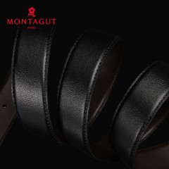 梦特娇 男士针扣腰带秋冬新款休闲商务腰带男青年简约时尚裤带