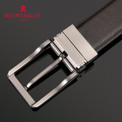 梦特娇 男士针扣腰带秋冬新款休闲商务腰带男青年简约时尚裤带