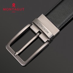 梦特娇 男士针扣腰带秋冬新款休闲商务腰带男青年简约时尚裤带