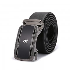 梦特娇 新款男士真皮自动扣皮带中青年商务休闲腰带头层皮