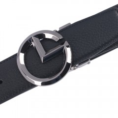 金利来 皮带男士真皮平滑扣腰带商务板扣头层纯牛皮休闲裤带男