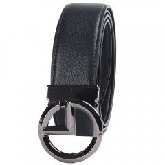 金利来 皮带男士真皮平滑扣腰带商务板扣头层纯牛皮休闲裤带男