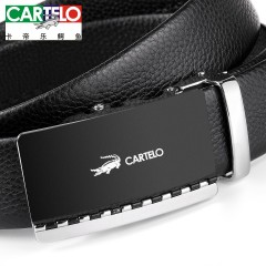 卡帝乐鳄鱼男士皮带头层牛皮青年休闲自动扣腰带 男真皮商务裤带