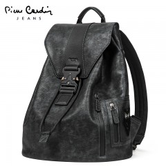 皮尔卡丹 双肩包男新款潮流大学生电脑书包简约大容量休闲背包