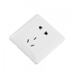 施耐德 开关插座 二三插座 五孔插座10A 墙壁电源插座面板 睿意白