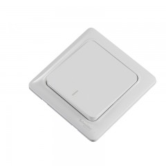 施耐德 开关插座 一开单联单开关面板 一开双控开关10A 睿意白色