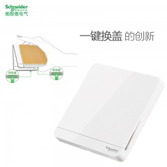 施耐德 电气 空白面板 开关电源插座白板 暗盒挡板盖板 绎尚镜瓷白